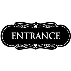 Signs ByLITA Designer Entrance Sign (Black) - Medium